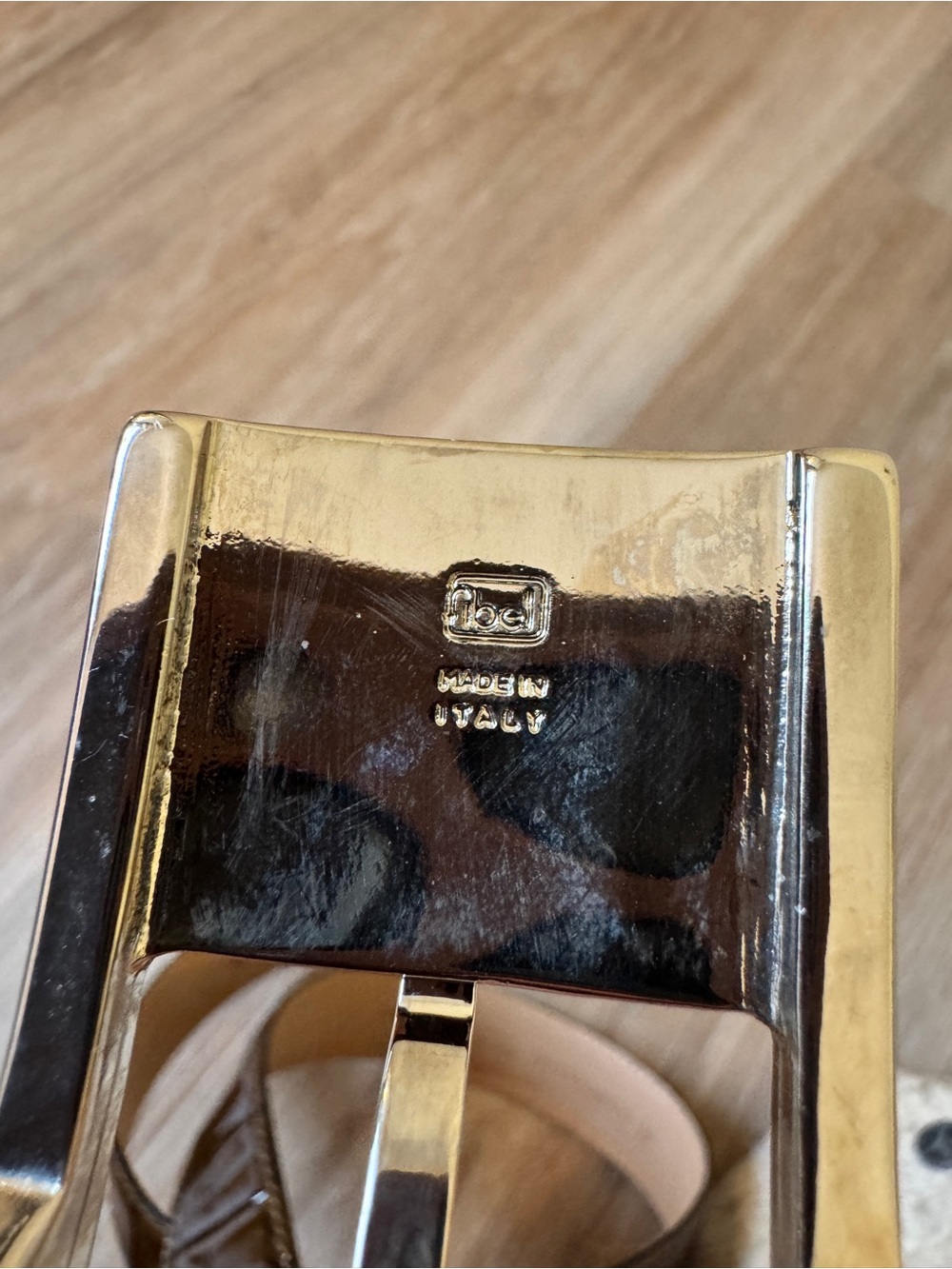 Doncaster Brown Croc Embossed Patent Leather Belt Made in Italy Size 31 - Picture 3 of 6